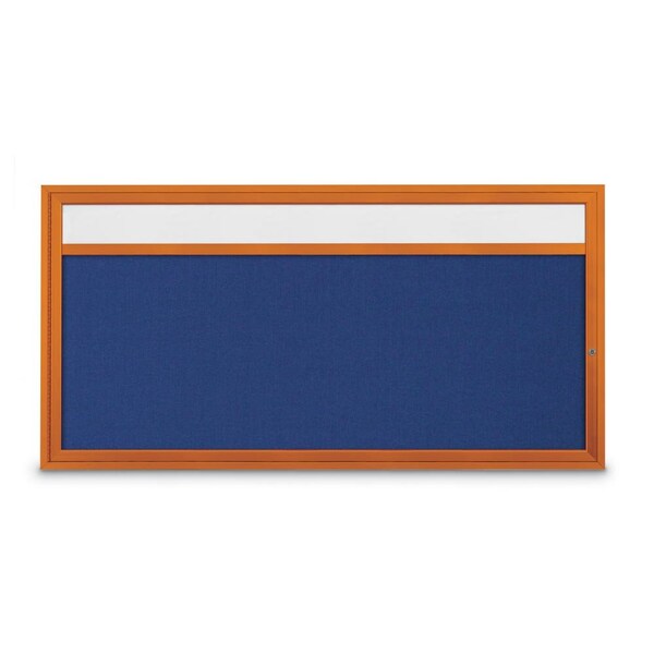 Slim Enclosed Corkboard, 36"x36", Bronze Alum Frame/Medium Grey